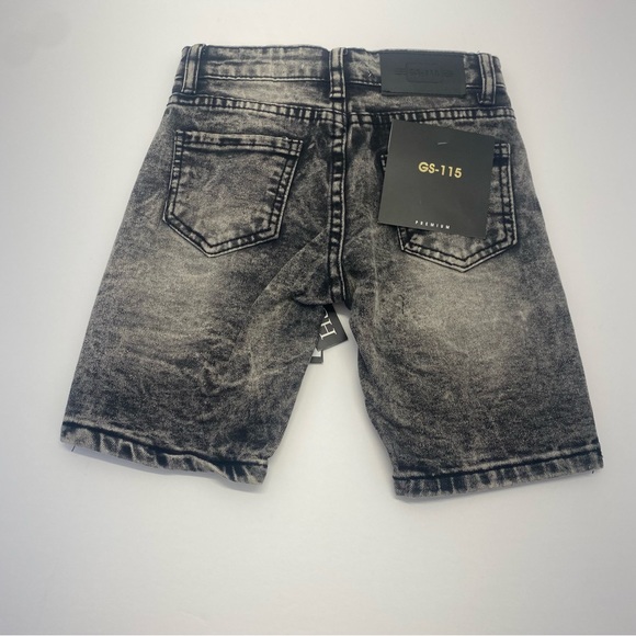 GS-115 Black boy's denim shorts size 3T Black  5 Pocket  3T New - Picture 10 of 15